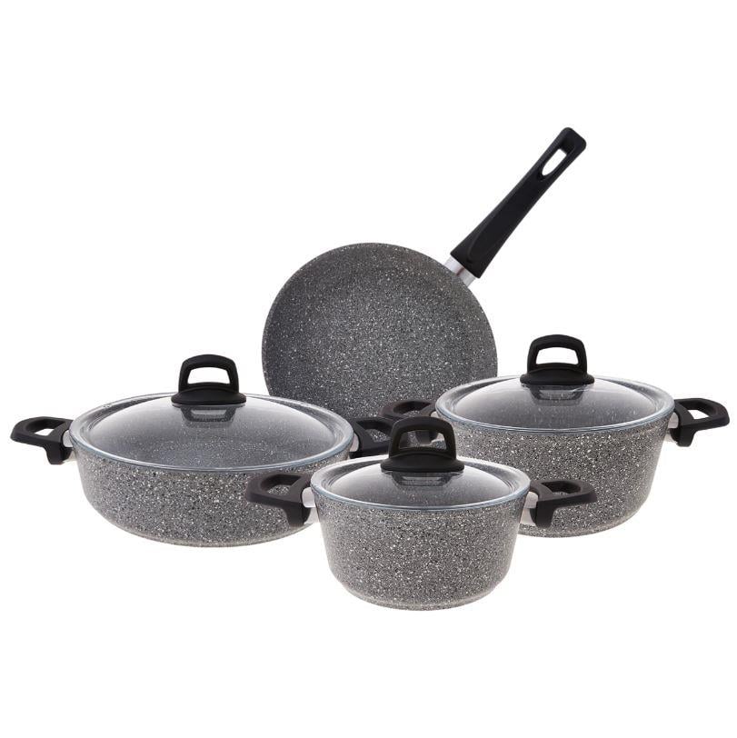 Emsan Premium-S Pro Grey 7 Parça Granit Tencere SetiTencere Setleri