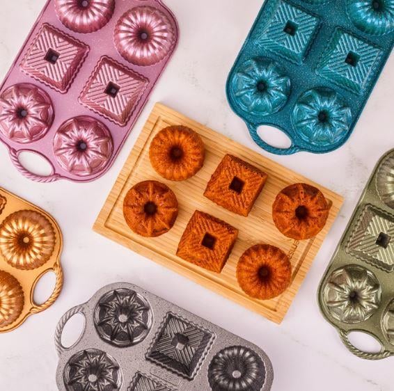 Emsan Griss One Six 6'lı Döküm Kek Kalıbı Gri̇Kek Kalıpları