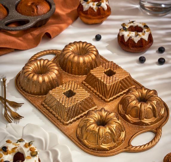 Emsan Griss One Six 6'lı Döküm Kek Kalıbı GoldKek Kalıpları