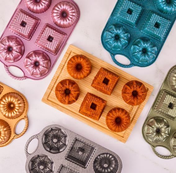 Emsan Griss One Six 6'lı Döküm Kek Kalıbı PinkKek Kalıpları