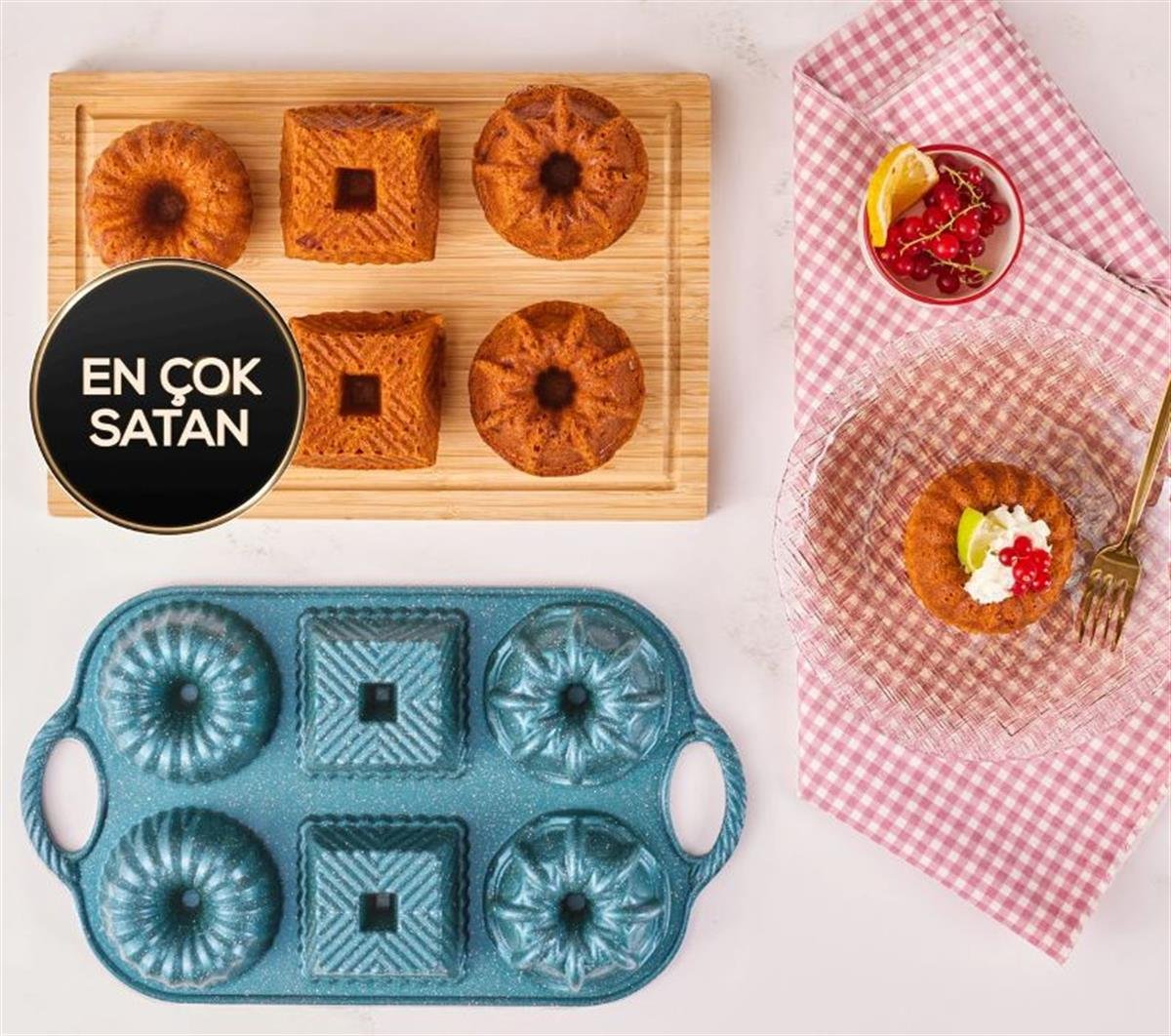 Emsan Griss One&Sıx Kek Kalıbı SafirKek Kalıpları