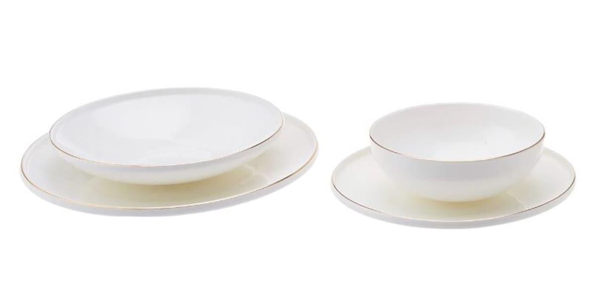 Emsan Fine Bone Freya Yemek Takımı 18 Prç FD Gold YuvarlakYemek Takımları