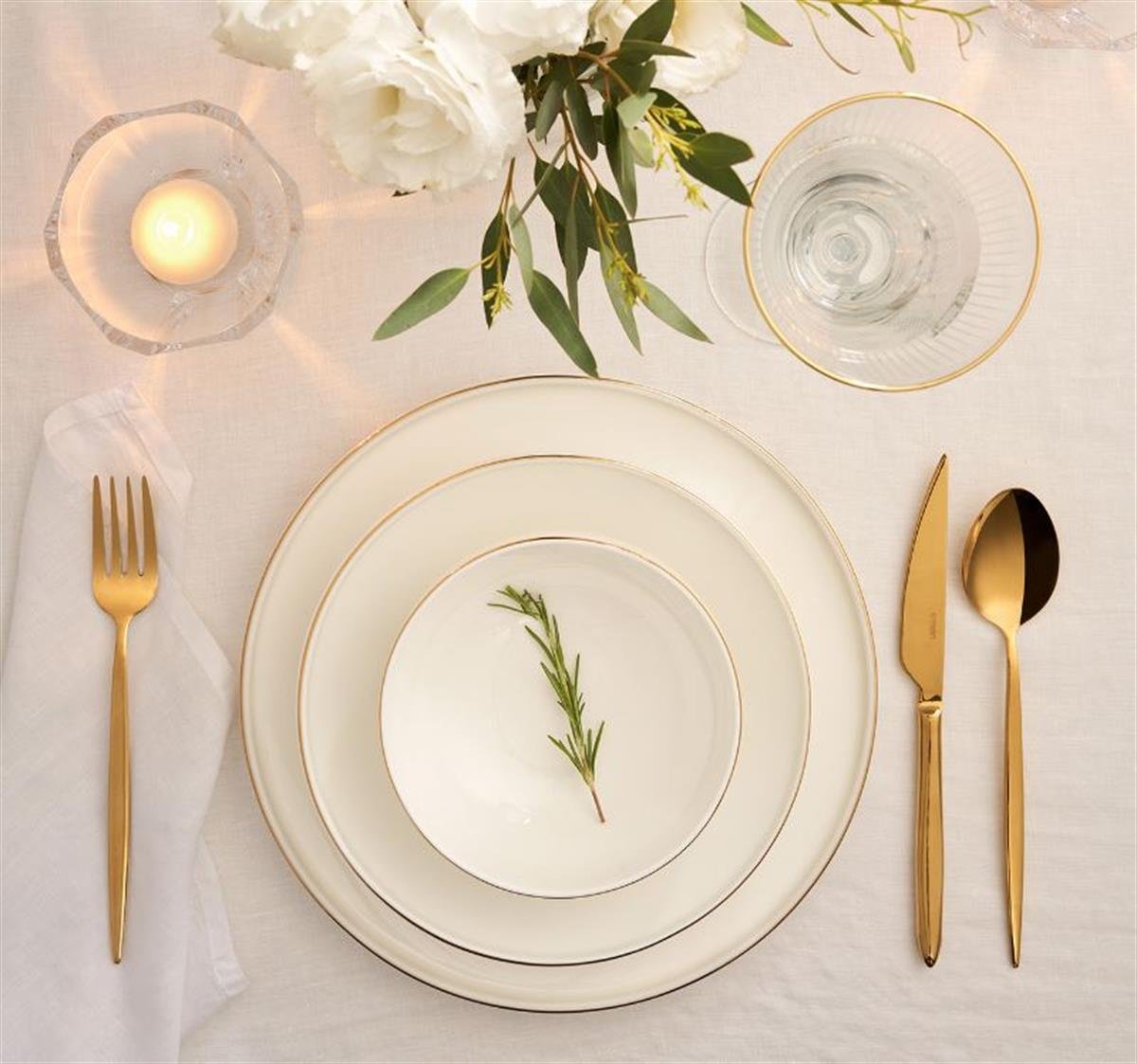 Emsan Fine Bone Freya Yemek Takımı 18 Prç FD Gold YuvarlakYemek Takımları