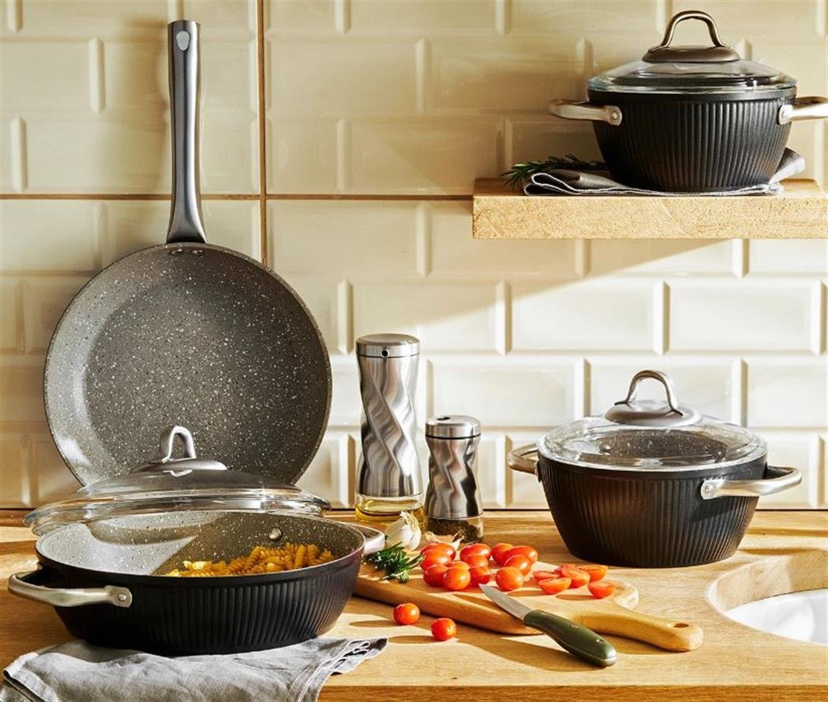 Emsan Sansa Granit  22 Cm Derin TencereTencereler