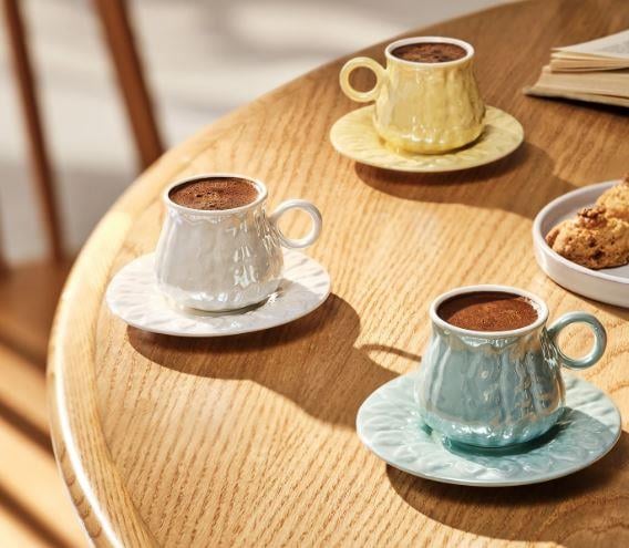 Emsan Teşvi̇ki̇ye 6 Kişilik Kahve Fi̇ncan Takımı TurkuazFincan Takımları