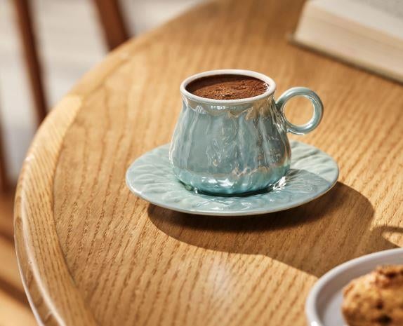 Emsan Teşvi̇ki̇ye 6 Kişilik Kahve Fi̇ncan Takımı TurkuazFincan Takımları