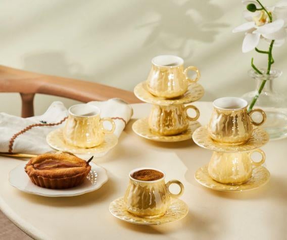 Emsan Teşvi̇ki̇ye 6 Kişilik Kahve Fi̇ncan Takımı SarıFincan Takımları