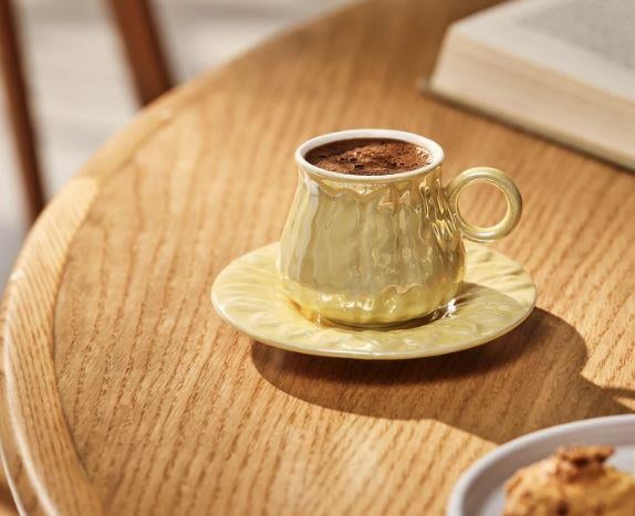 Emsan Teşvi̇ki̇ye 6 Kişilik Kahve Fi̇ncan Takımı SarıFincan Takımları