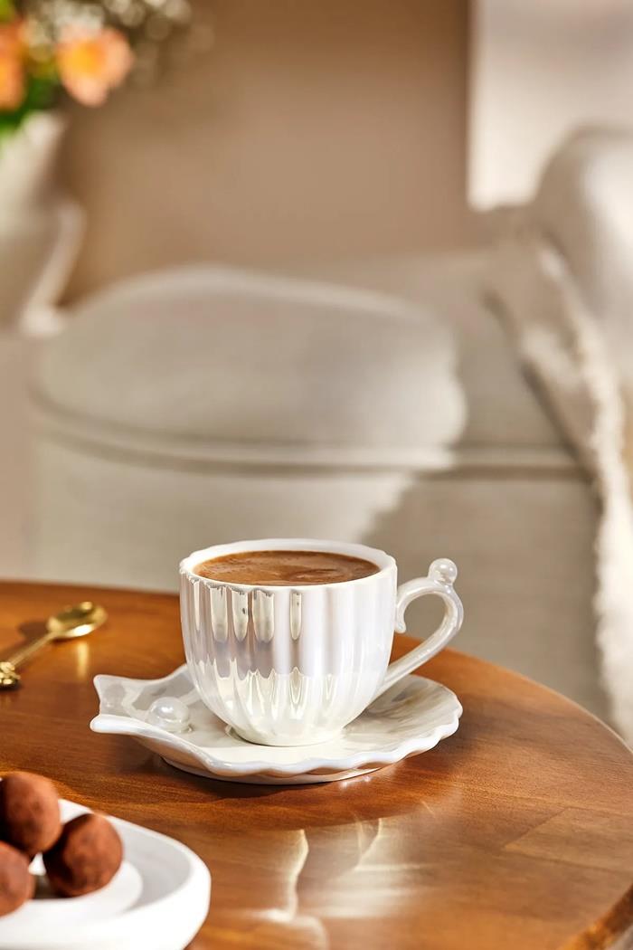 Emsan Istiridye Kahve Fincanı Takımı BeyazFincan Takımları