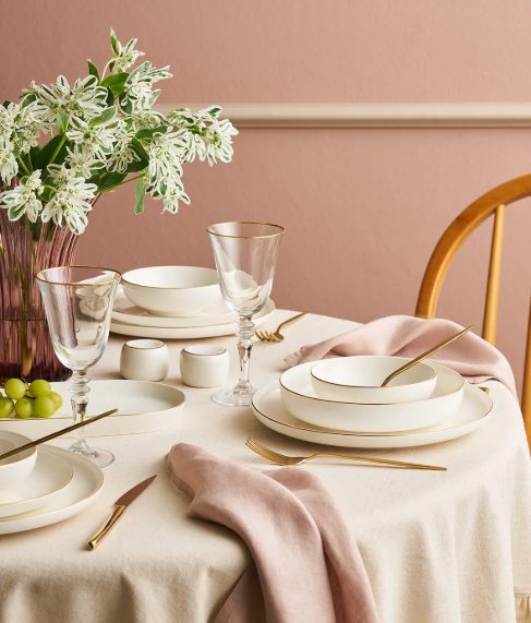 İSTANBUL PORSELEN Sade 29 Parça Yemek Takımı GoldSOFRA