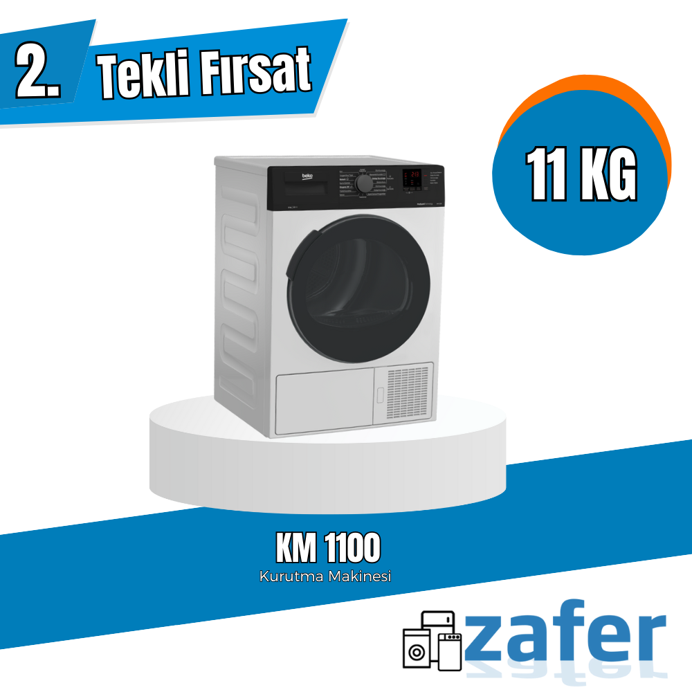 Beko 11 Kg Beyaz Kurutma Makinesi – Yüksek Kapasite ve Enerji Tasarruflu Kurutma