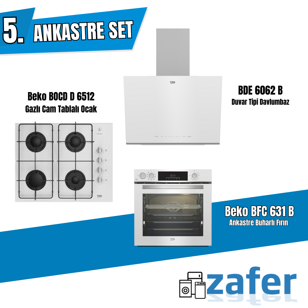 Beko Beyaz Ankastre Set – Şıklık, Yüksek Performans ve Konforlu Kullanım Bir Arada
