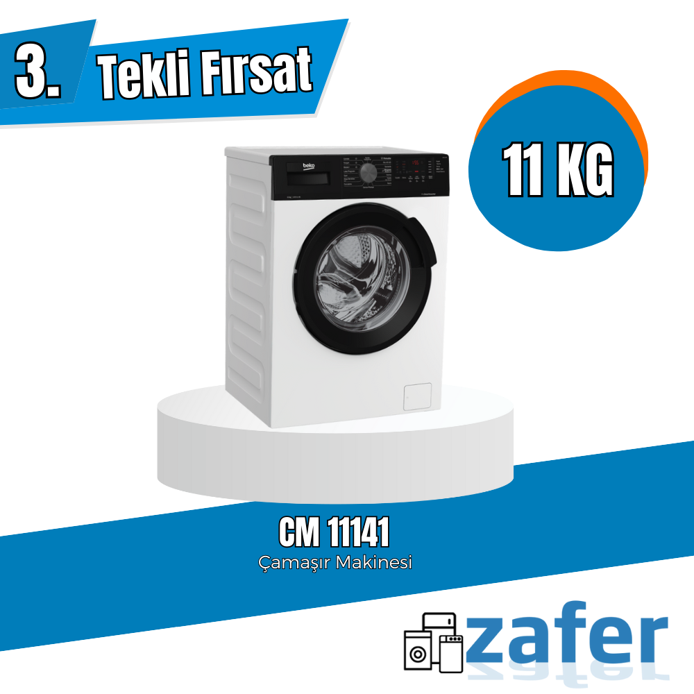 Beko CM11141 Beyaz Çamaşır Makinesi – 11 Kg Kapasite ve Yüksek Performanslı Yıkama