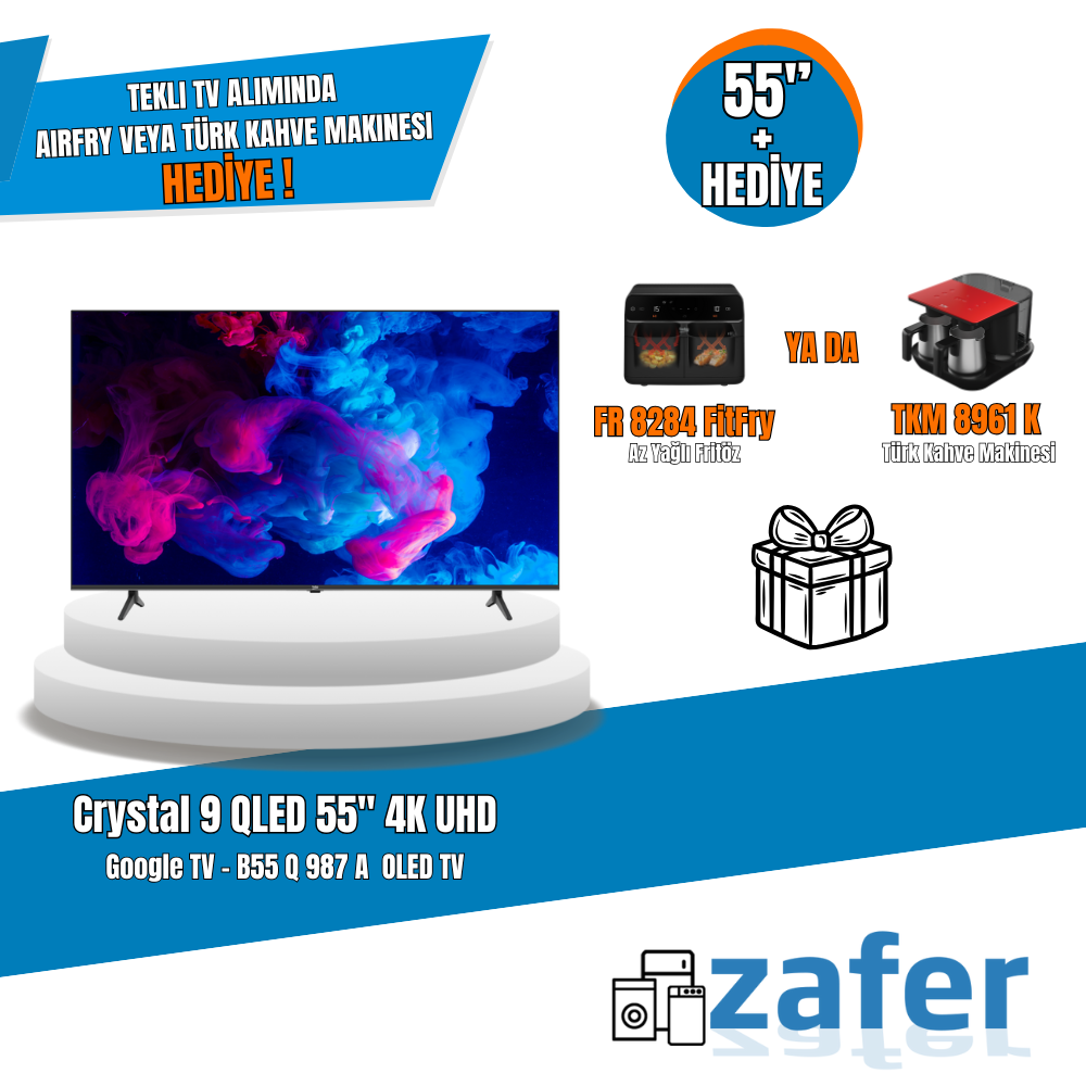 Beko Google TV 55 NC 4K OLED TV – Türk Kahvesi Makinesi veya Fritöz Hediyeli İndirimli Fırsat