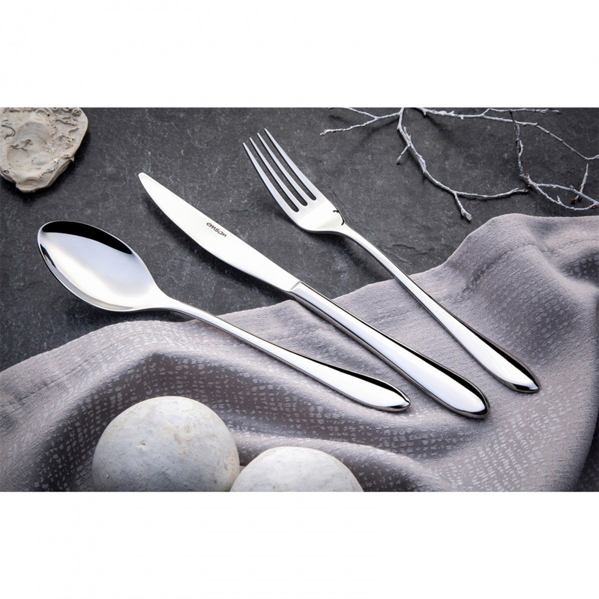 Emsan Elegance Kaori 84 Parça Çatal Kaşık Bıçak Seti Lüks KutuluÇatal Kaşık Bıçak Takımları