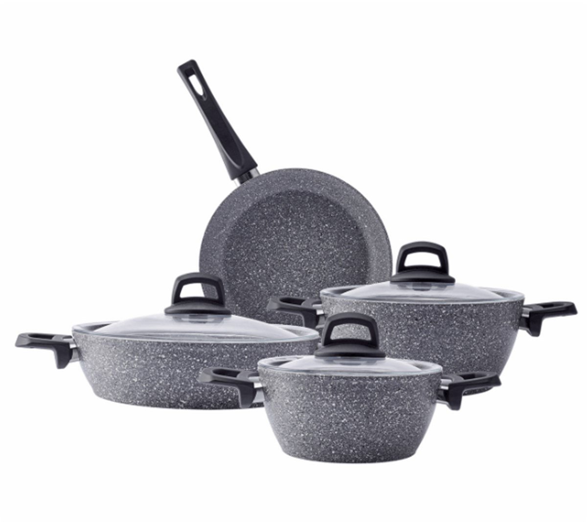 Emsan Oniks 7 Parça Granit Tencere SetiTencere Setleri