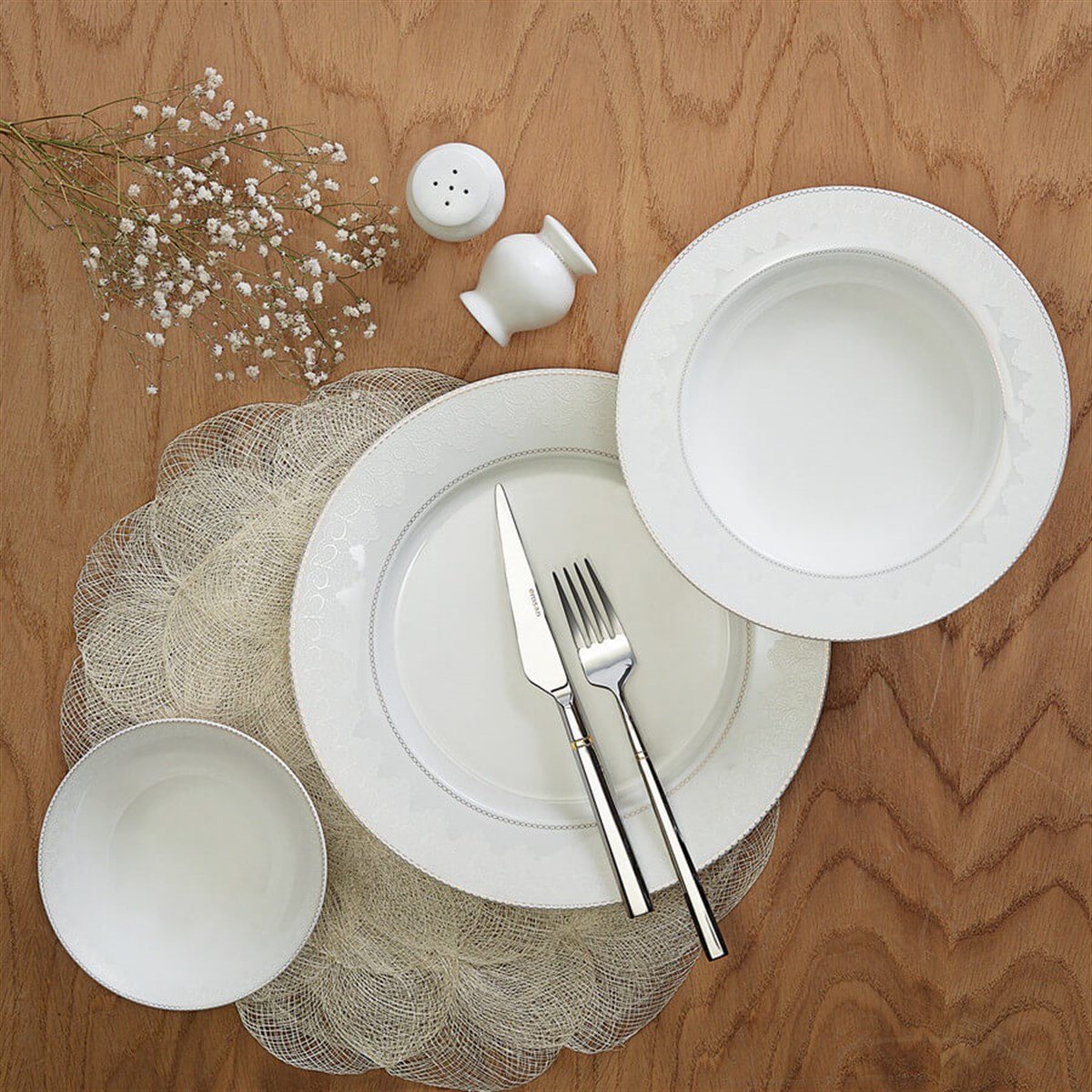 New Bone İpek 60 Parça 12 Kişilik Yemek TakımıVolantdan Gelenler