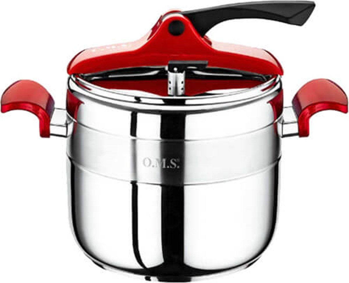 OMS 4 lt Klasik Kırmızı Düdüklü TencereEv Tekstili