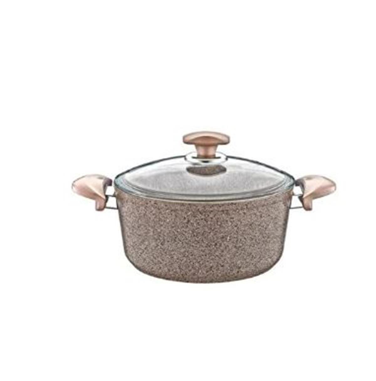 Oms Granit 26X12,5cm Derin Tencere Cam KpkTencereler