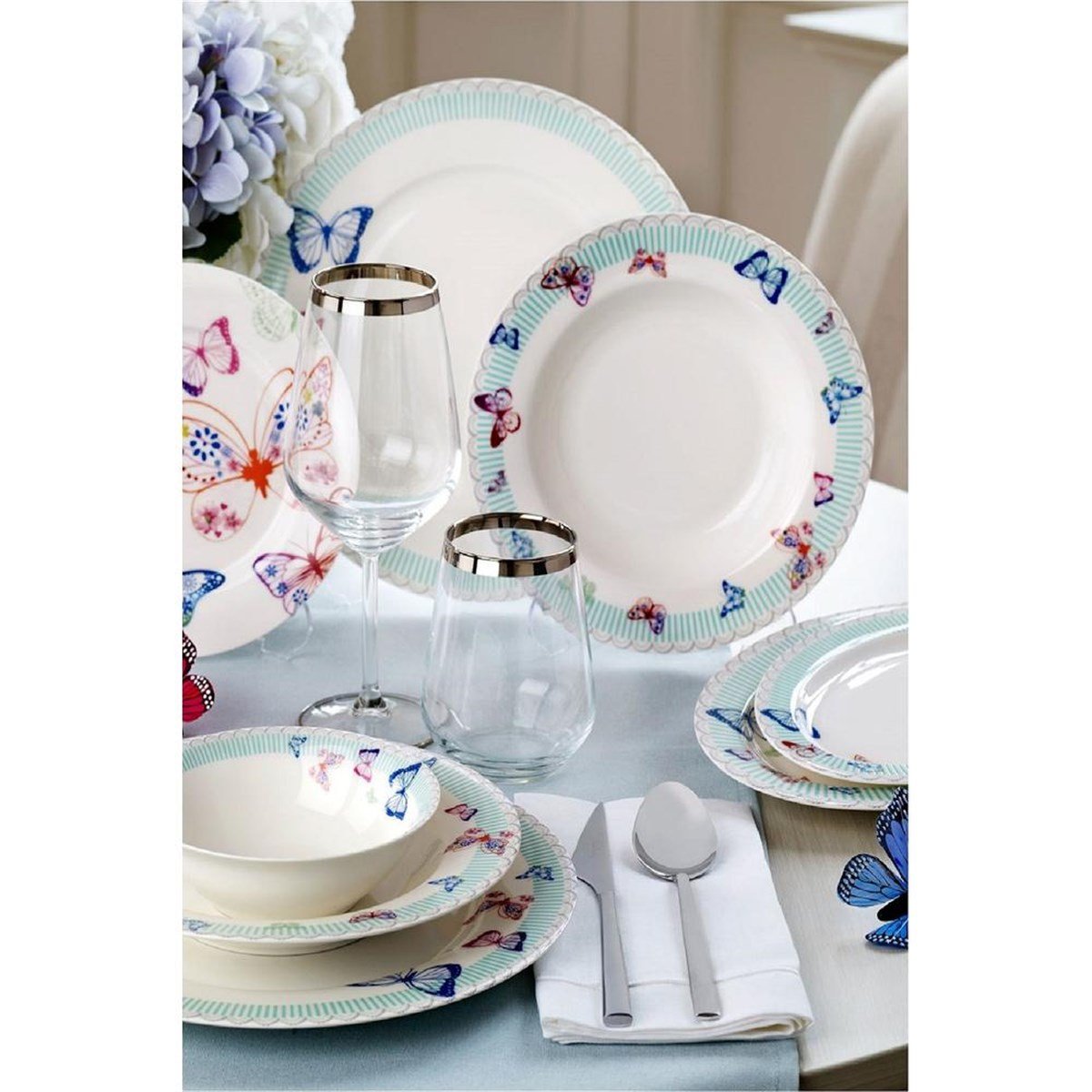 Pierre Cardin Papillon 24 Parça 6 Kişilik Yemek TakımıYemek Takımları