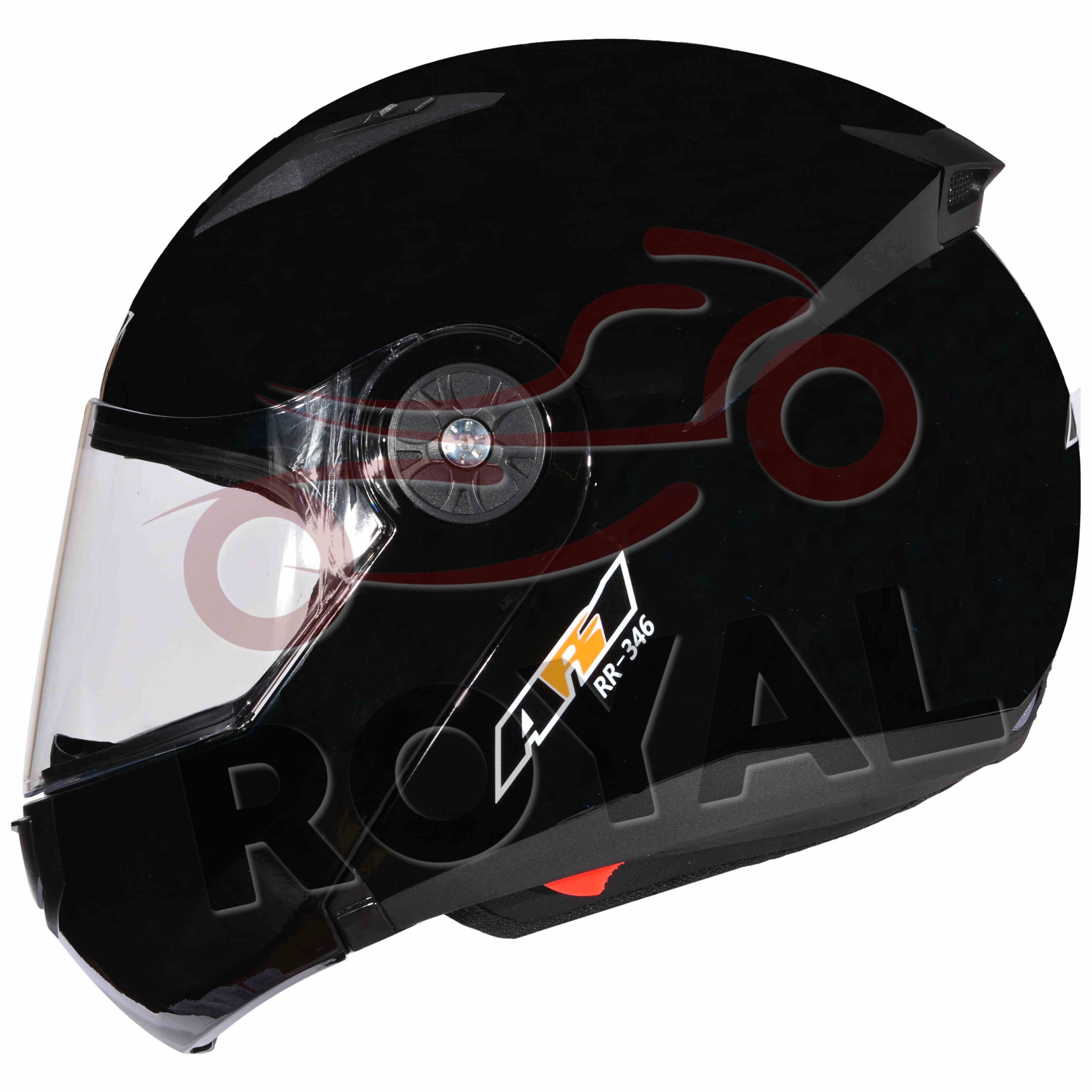 KasklarAR1 / RR-346 ÇENE AÇILIR VİZÖRLÜ KASK  [SİYAH]  [KARIŞIK BEDEN]
