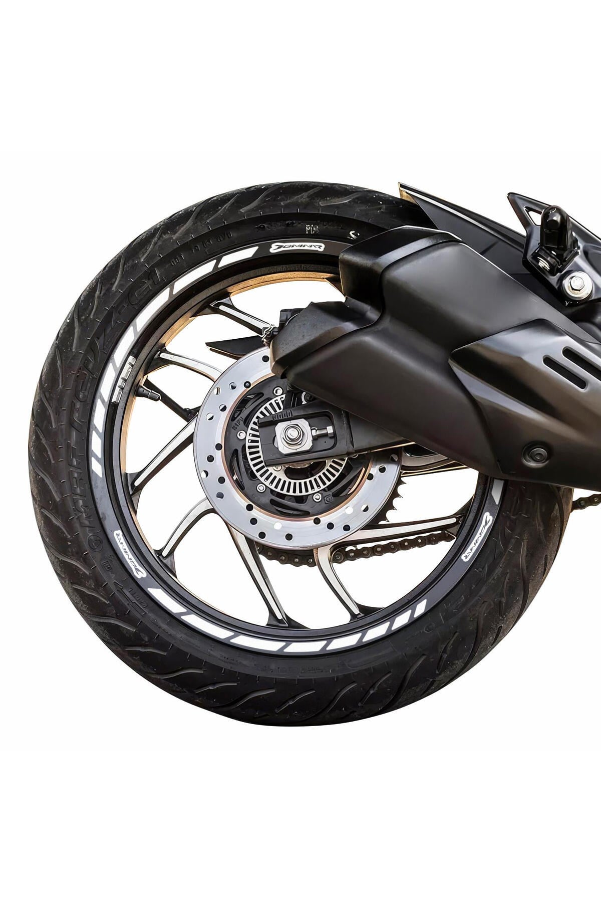 Tankpad & StickerBajaj Dominar 250 / 400 2017-2024 Uyumlu Jant Şeridi Reflektif Gri