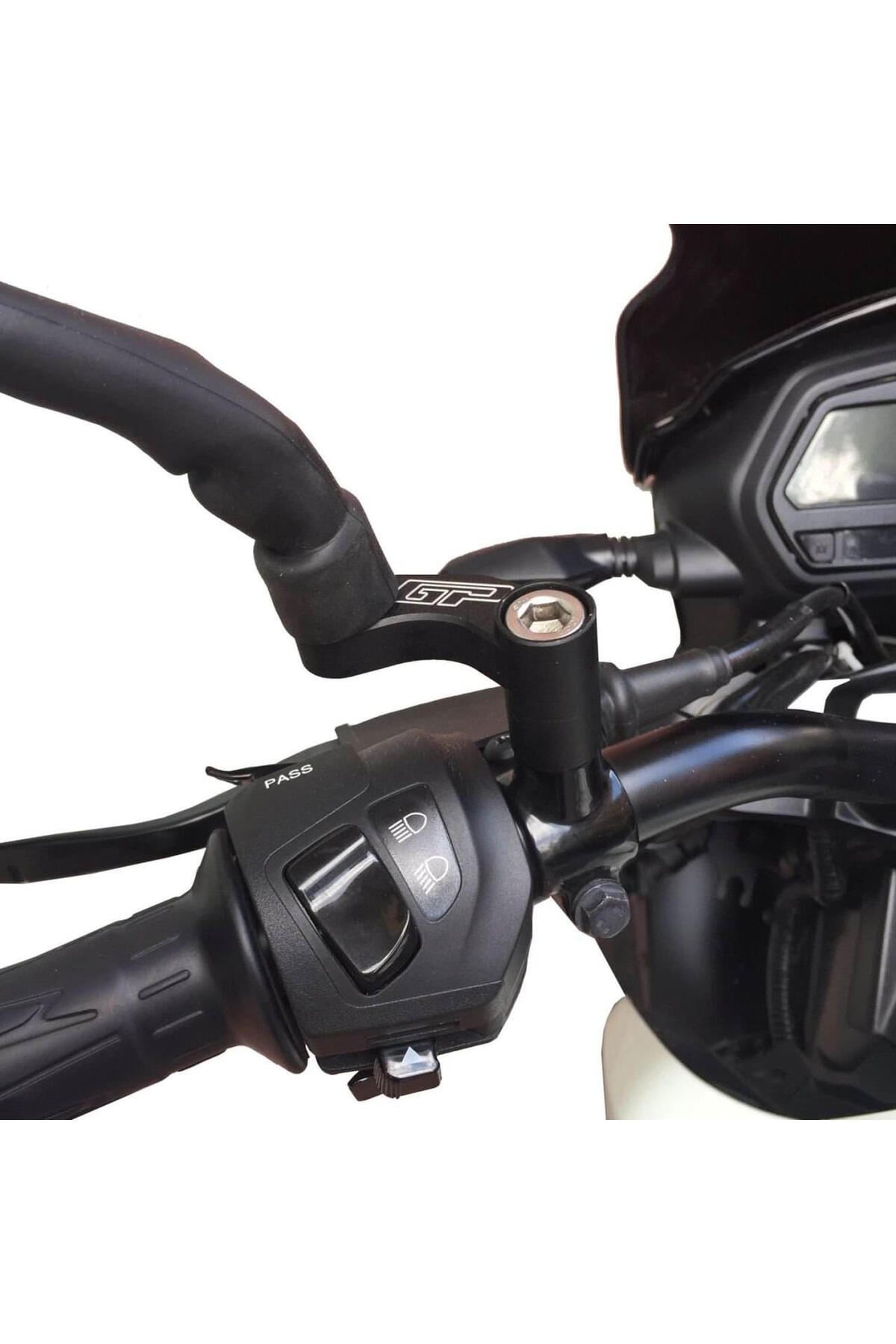 Motosiklet Yedek ParçalarBajaj Pulsar NS 200 2011-2024 Uyumlu Ayna Genişletme Siyah