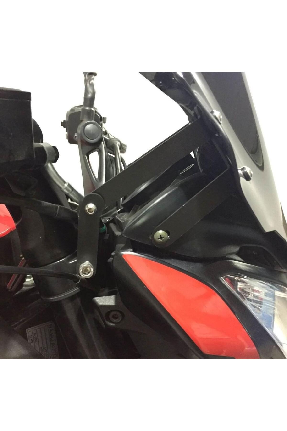 Motosiklet Ön Cam SiperlikBajaj Pulsar NS 200 2011-2024 Uyumlu Ön Tur Camı Siyah 40 cm