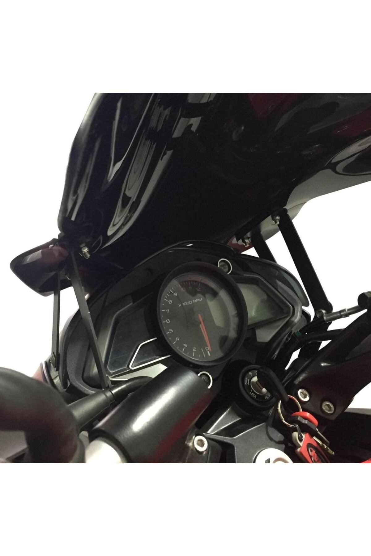 Motosiklet Ön Cam SiperlikBajaj Pulsar NS 200 2011-2024 Uyumlu Ön Tur Camı Siyah 40 cm