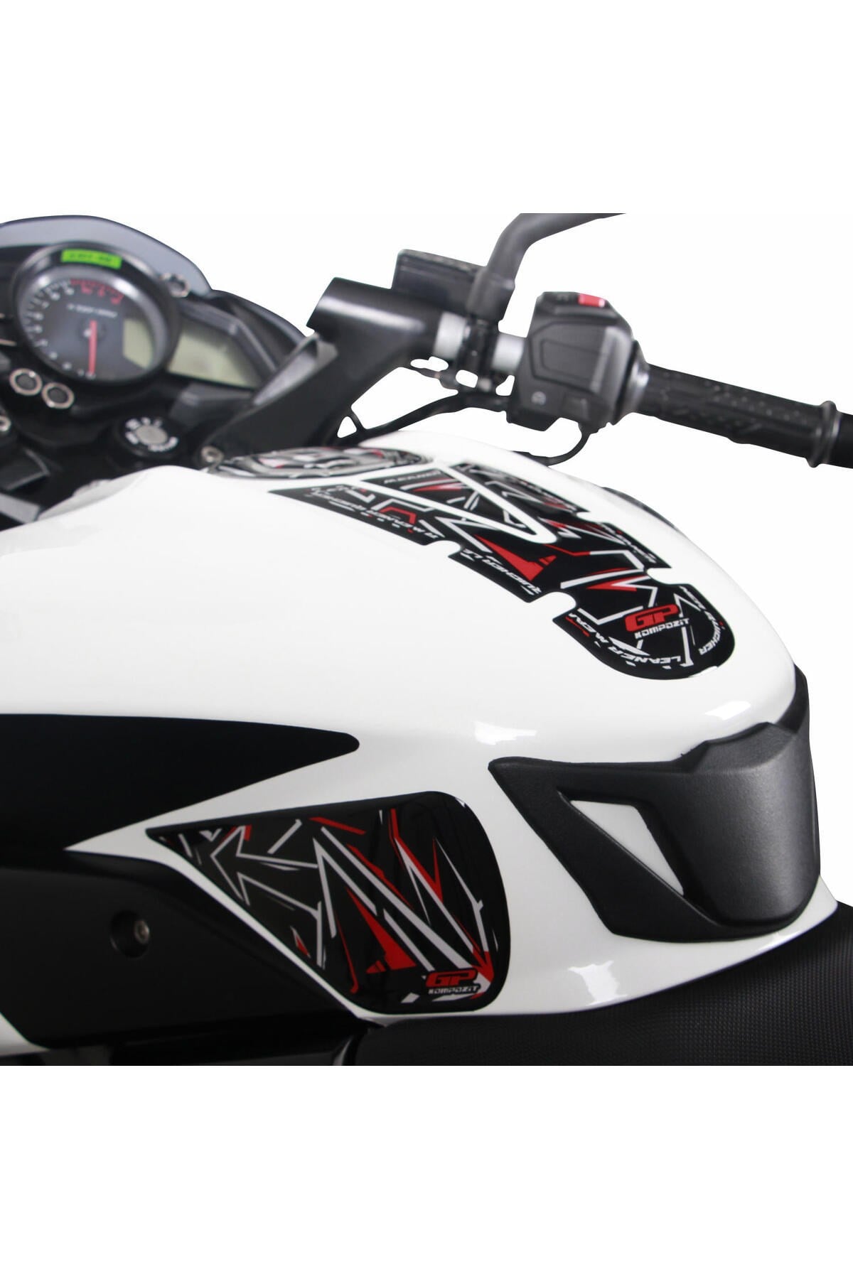 Tankpad & StickerBajaj Pulsar NS 200 2011-2024 Uyumlu Tank Pad Seti Gri