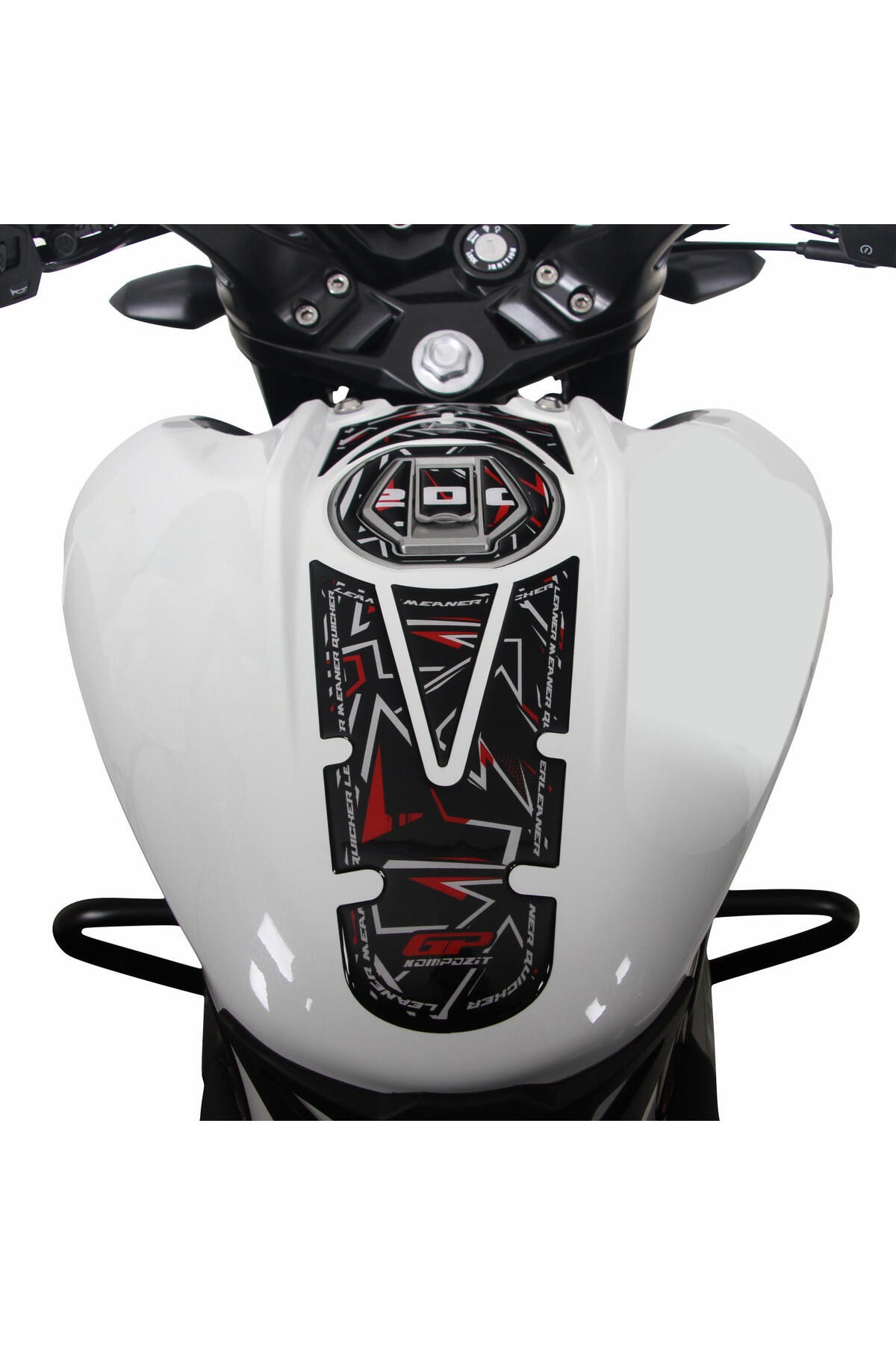 Tankpad & StickerBajaj Pulsar NS 200 2011-2024 Uyumlu Tank Pad Seti Gri