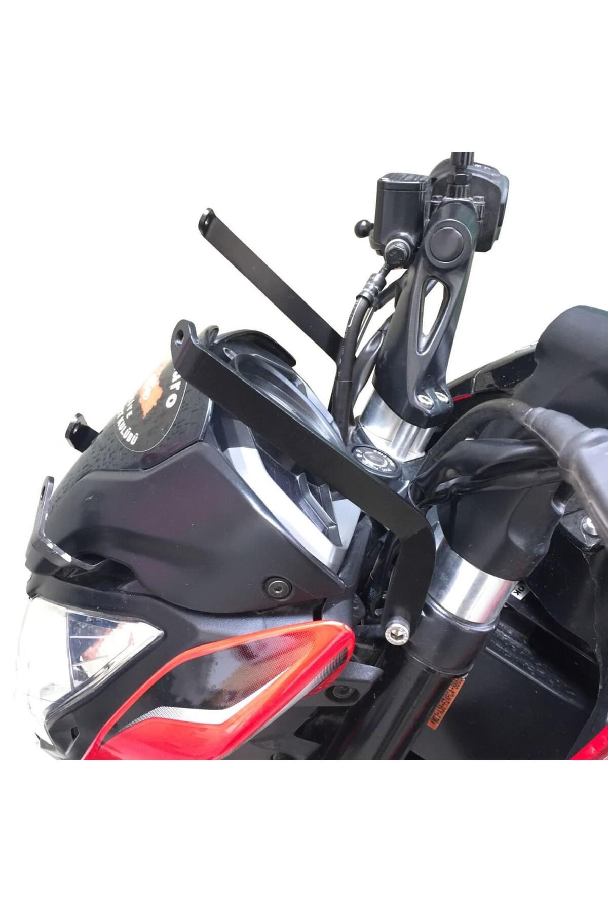 Motosiklet Ön Cam SiperlikBajaj Pulsar NS 200 2011-2024 Uyumlu Uzun Tur Camı Füme 59 cm