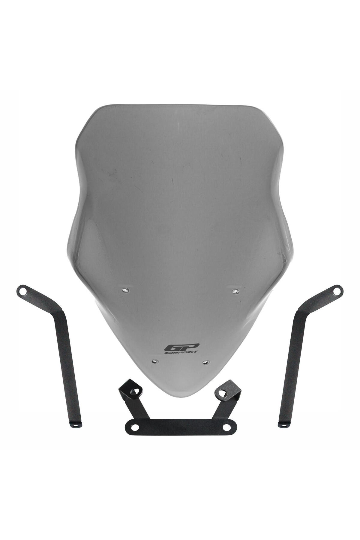 Motosiklet Ön Cam SiperlikBajaj Pulsar NS 200 2011-2024 Uyumlu Uzun Tur Camı Füme 59 cm