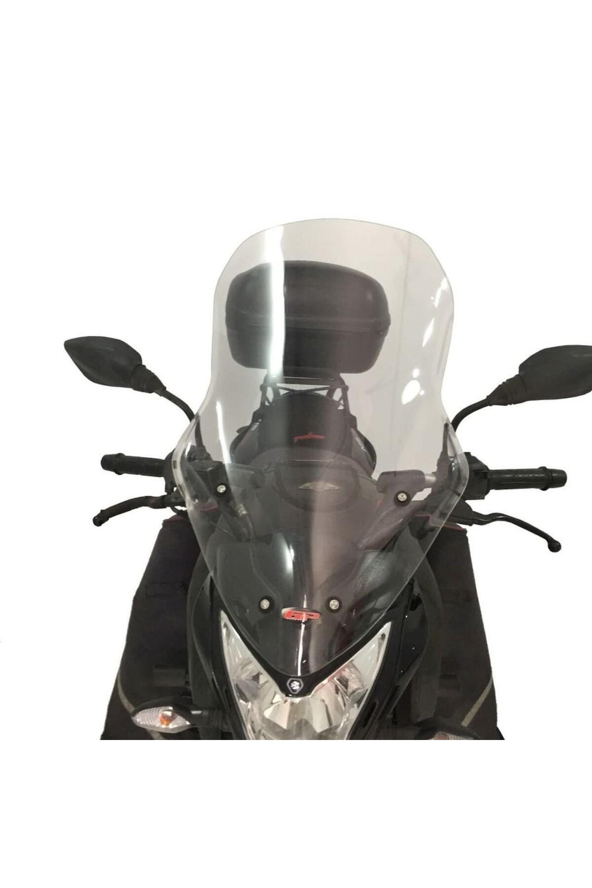 Motosiklet Ön Cam SiperlikBajaj Pulsar NS 200 2011-2024 Uyumlu Uzun Tur Camı Füme 59 cm