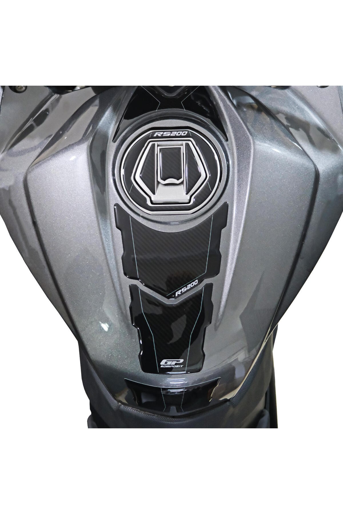 Tankpad & StickerGP Kompozit Bajaj Pulsar RS 200 2015-2024 Uyumlu Tank Pad Karbon
