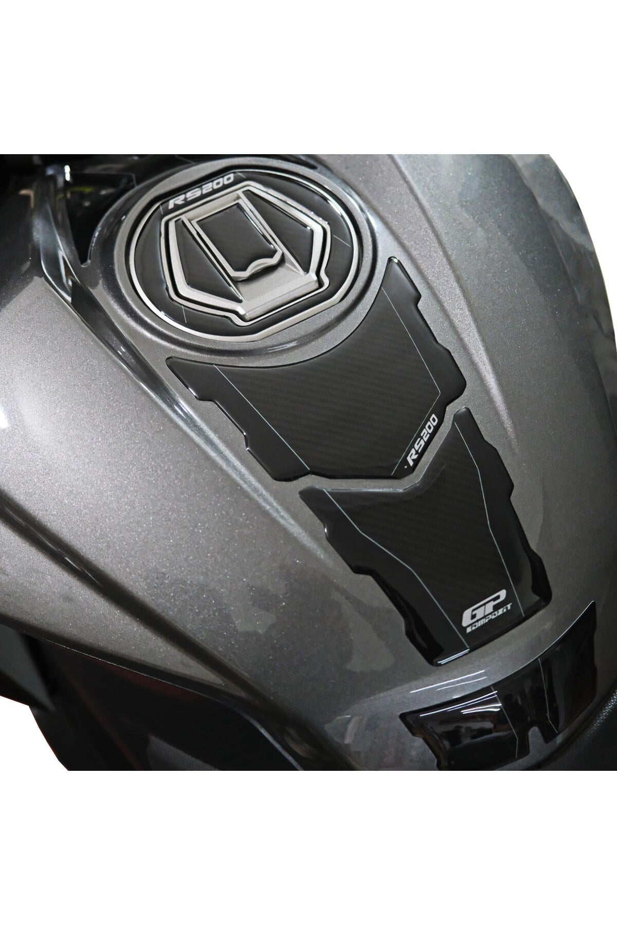Tankpad & StickerGP Kompozit Bajaj Pulsar RS 200 2015-2024 Uyumlu Tank Pad Karbon