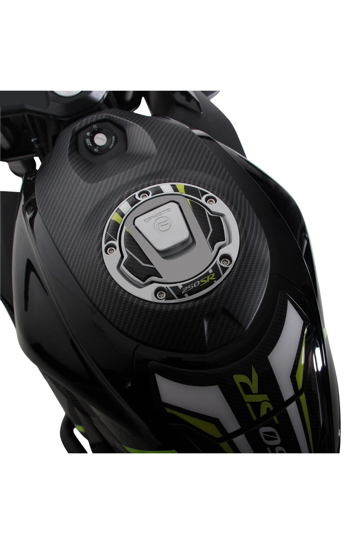 Tankpad & StickerGp Kompozit Cf Moto 250 Sr 2020-2024 Uyumlu Tank Pad Seti Sarı