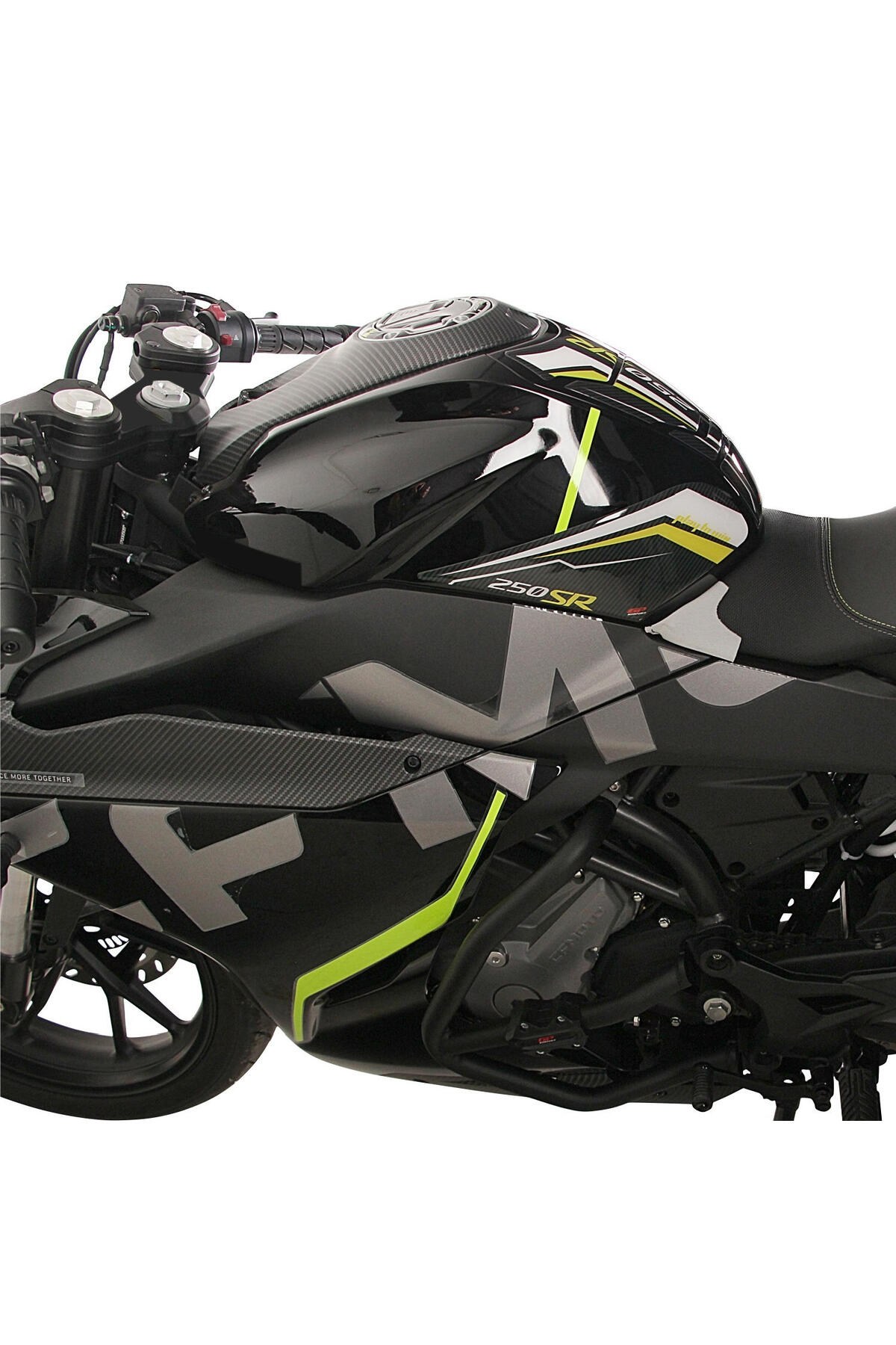 Tankpad & StickerGp Kompozit Cf Moto 250 Sr 2020-2024 Uyumlu Tank Pad Seti Sarı
