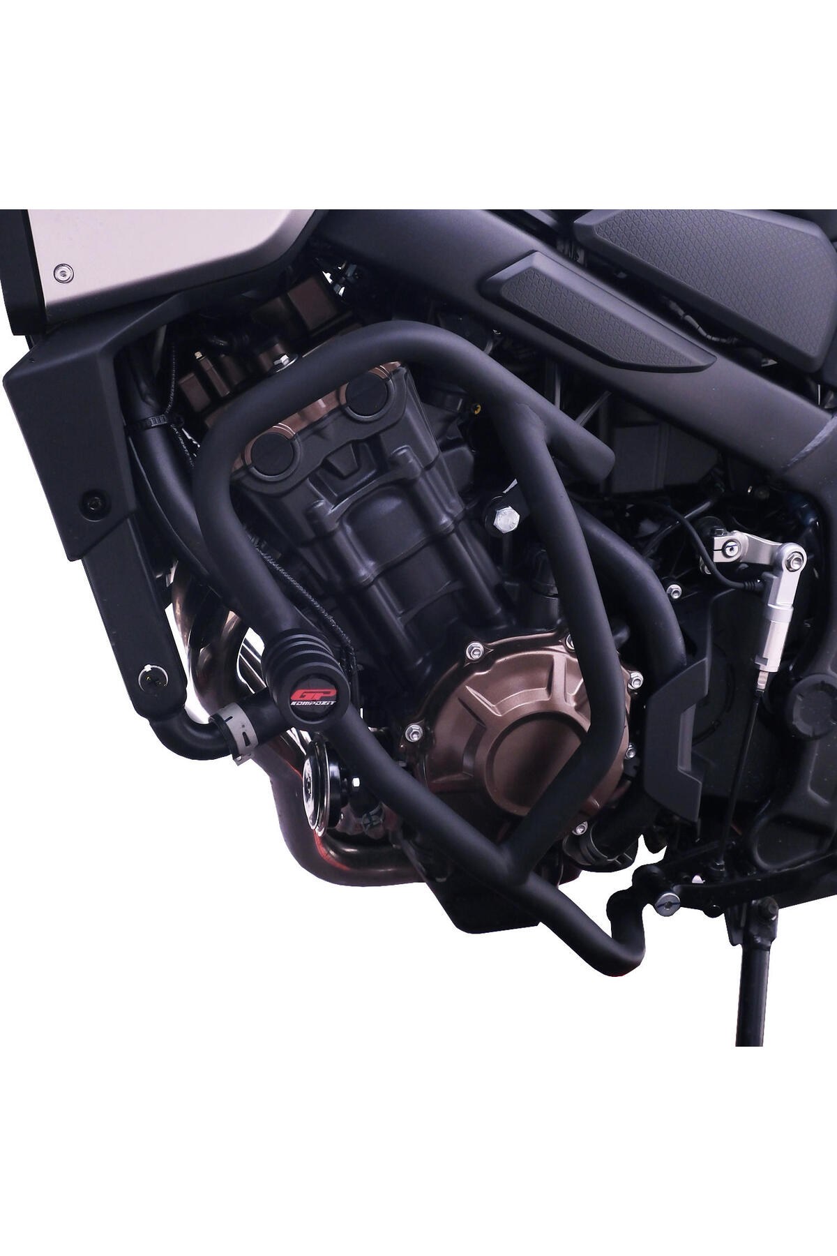 Motosiklet Koruma DemiriGP Kompozit Honda CB650R E-CLUTCH 2025 Uyumlu Motor Koruma Demiri Siyah