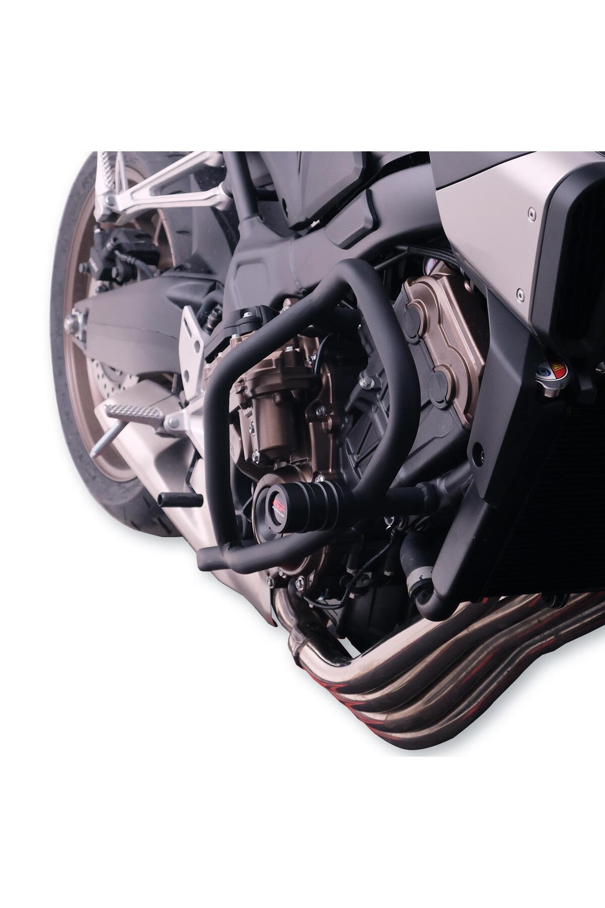 Motosiklet Koruma DemiriGP Kompozit Honda CB650R E-CLUTCH 2025 Uyumlu Motor Koruma Demiri Siyah