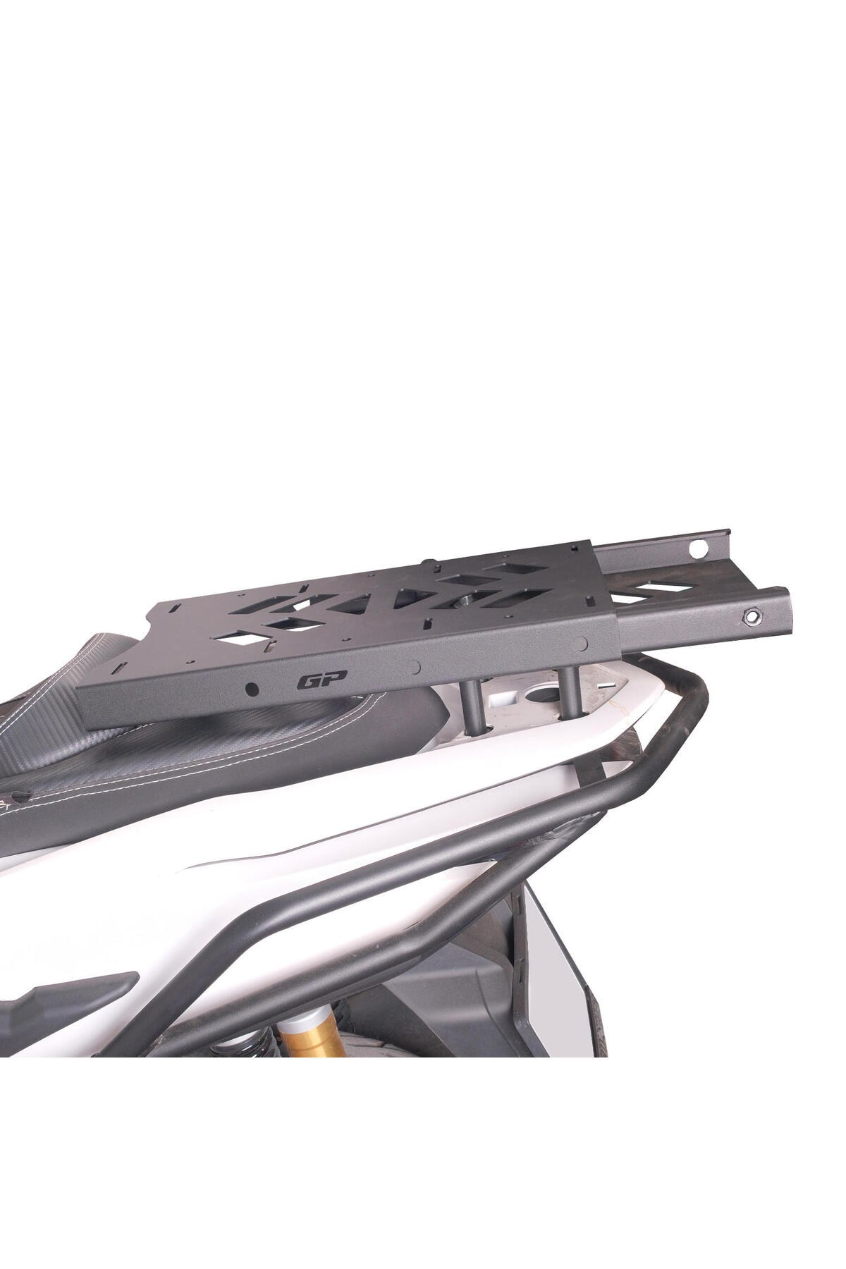 Motosiklet Lüzumlu ÜrünGP Kompozit Honda PCX 125 / 150 2011-2025 Uyumlu Pratik Tak-Çıkar Kızaklı Arka Çanta Demiri Siyah