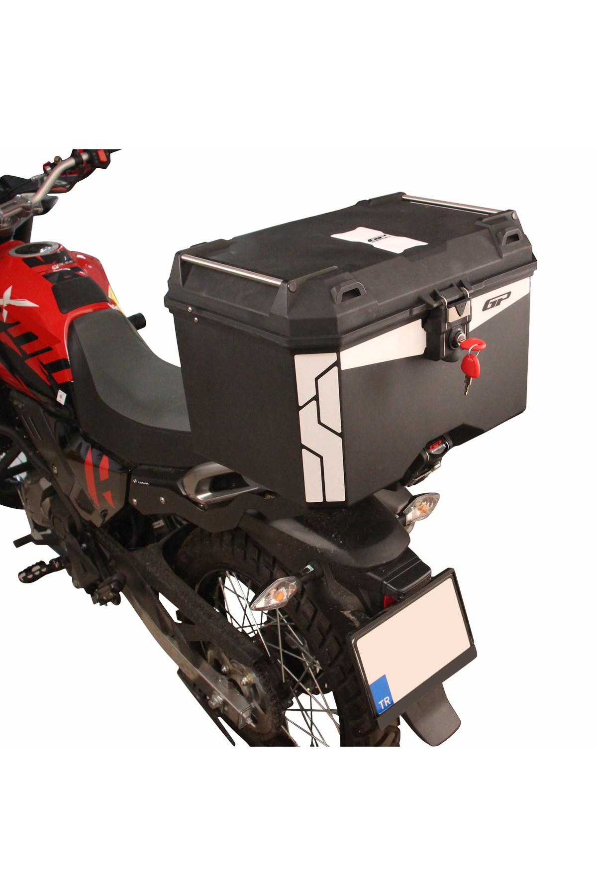 Motosiklet ÇantasıGP Kompozit Universal 45 lt Plastik Motosiklet Çantası Siyah