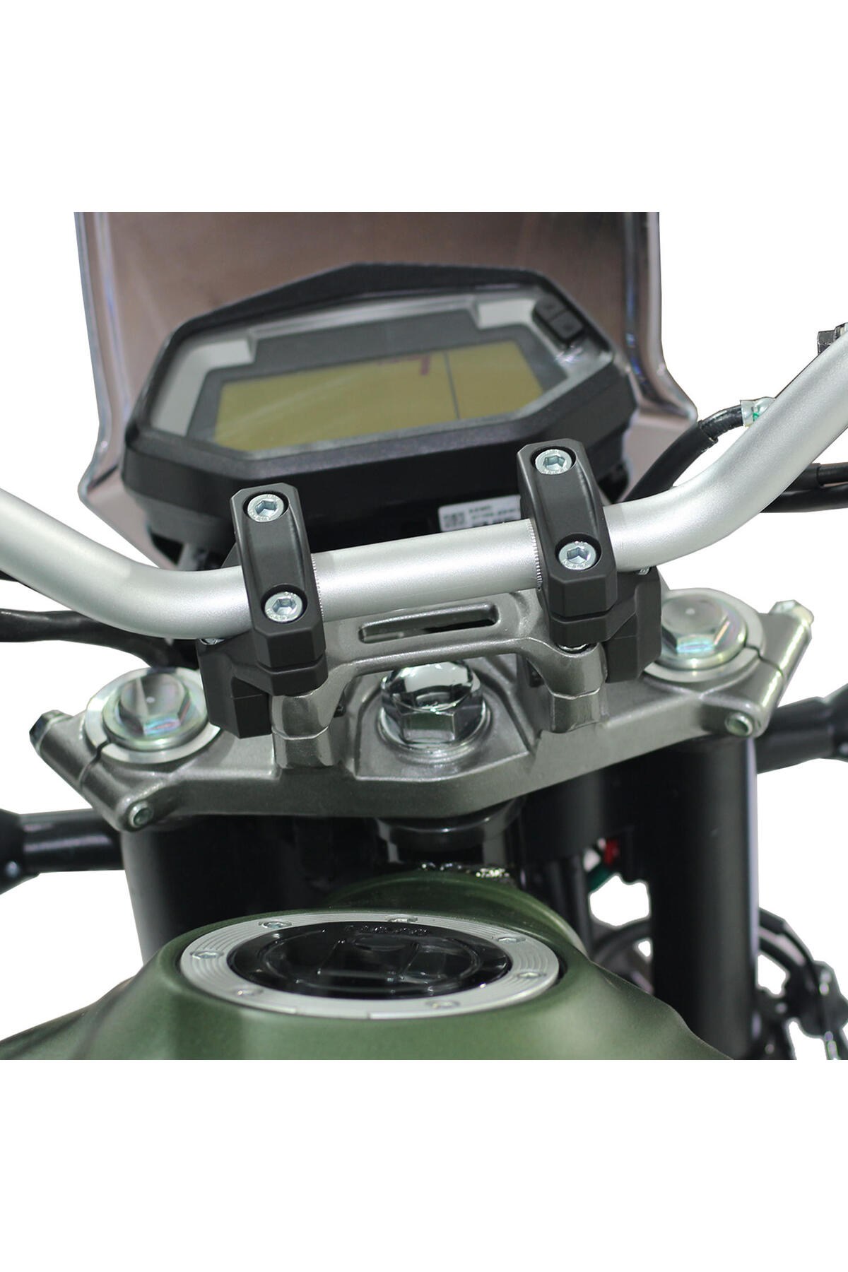 Motosiklet Lüzumlu ÜrünGP Kompozit Universal Kademeli Gidon Yükseltme Siyah 22 mm