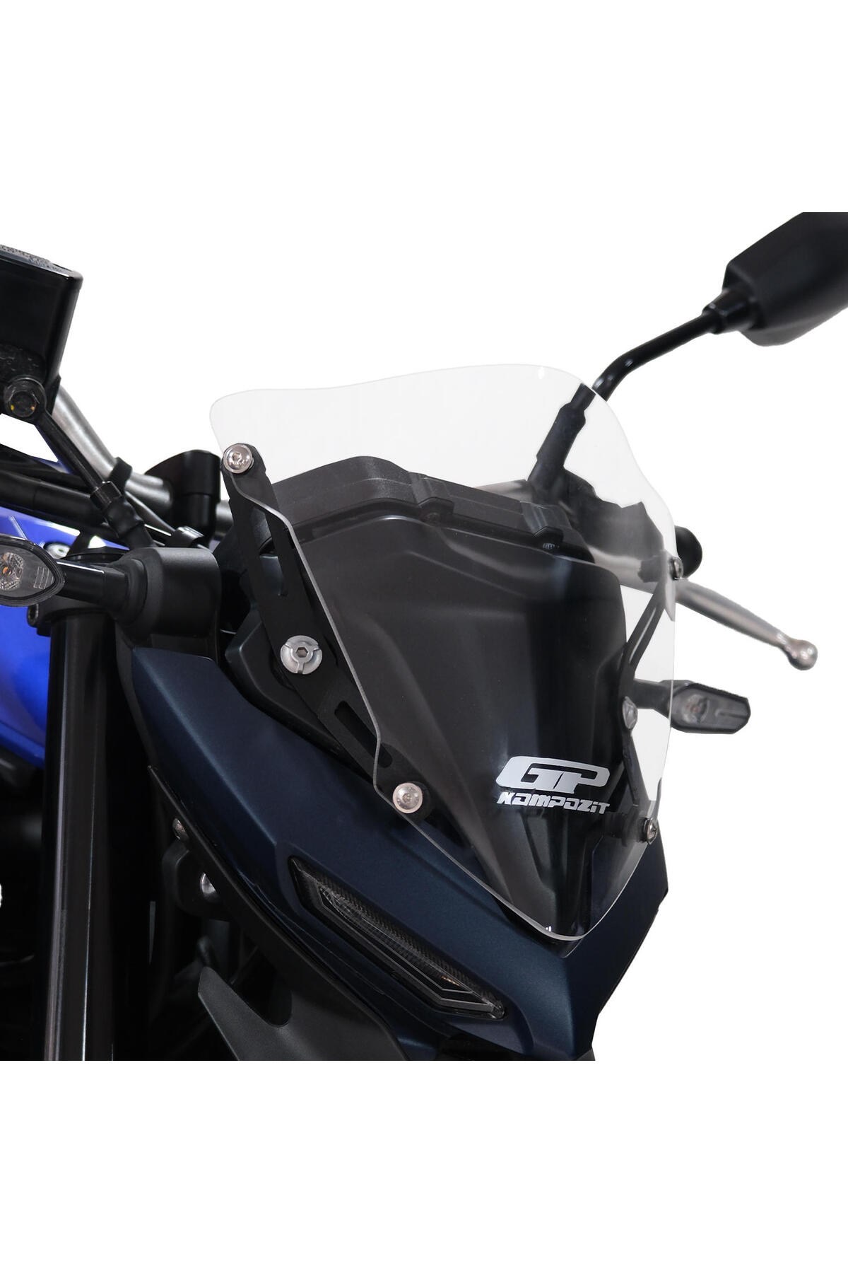 Motosiklet Ön Cam SiperlikGp Kompozit Yamaha Mt-25 2020-2024 Uyumlu Spor Cam Şeffaf 24 Cm