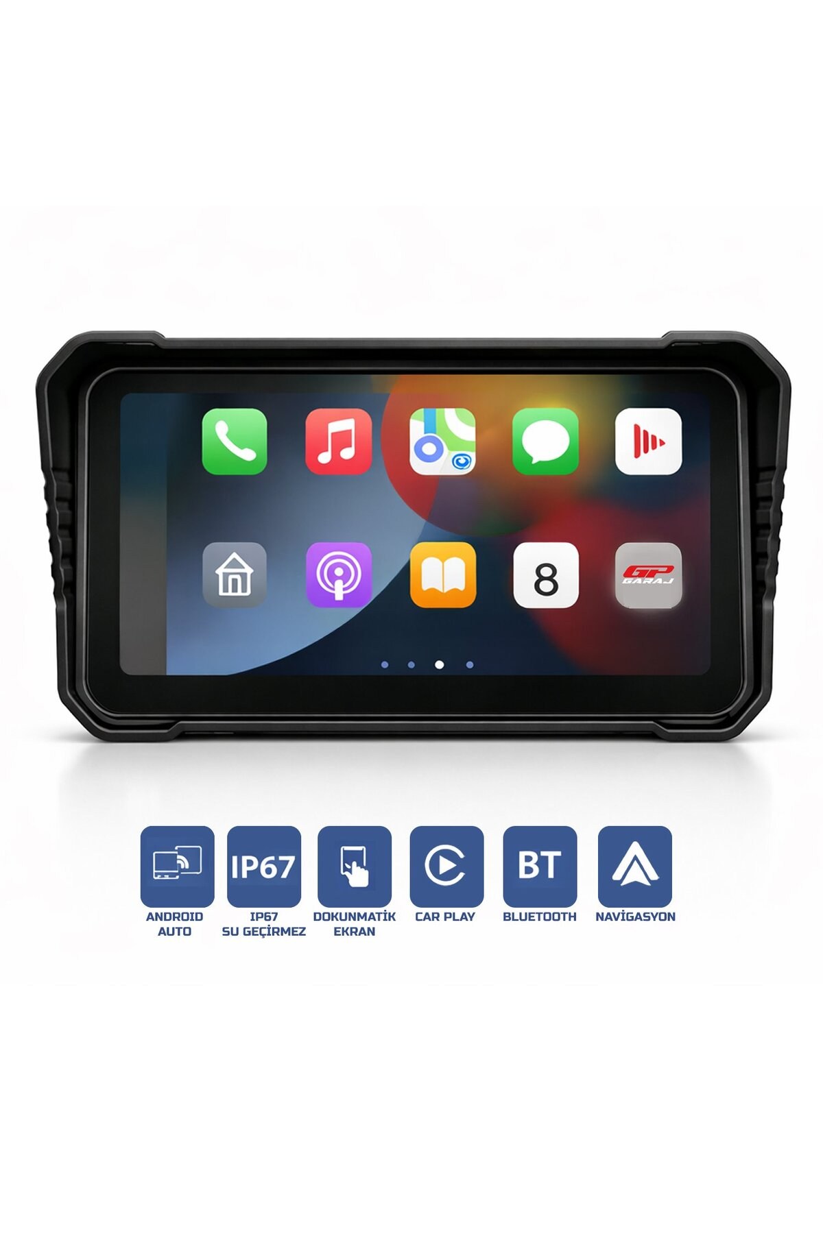 Multimedya & Görüntü SistemiGP VOVEL M-790 6.25” Ekran Ön Arka Kameralı Motosiklet CarPlay Android Auto Multimedya Navigasyon Si