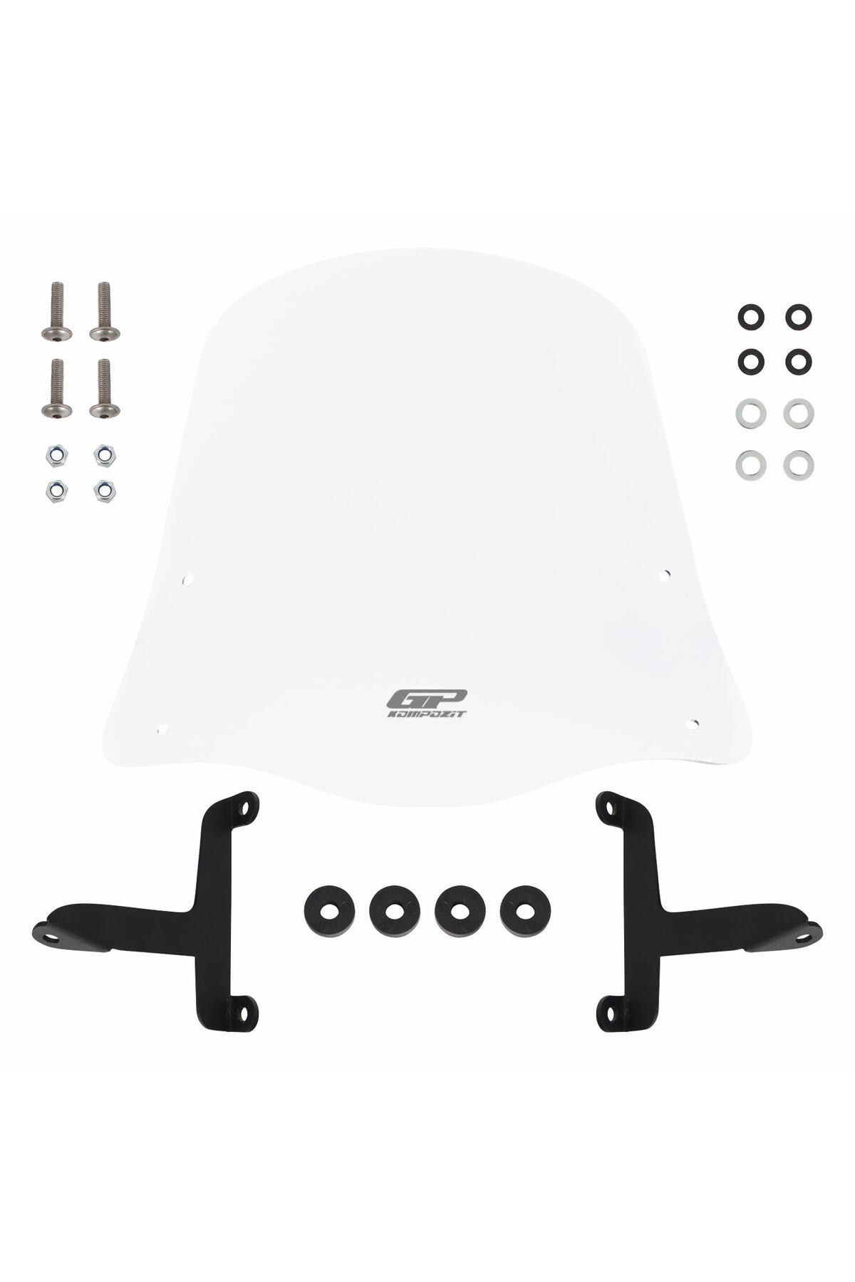 Motosiklet Ön Cam SiperlikScooter Universal Ön Cam Şeffaf 42 cm