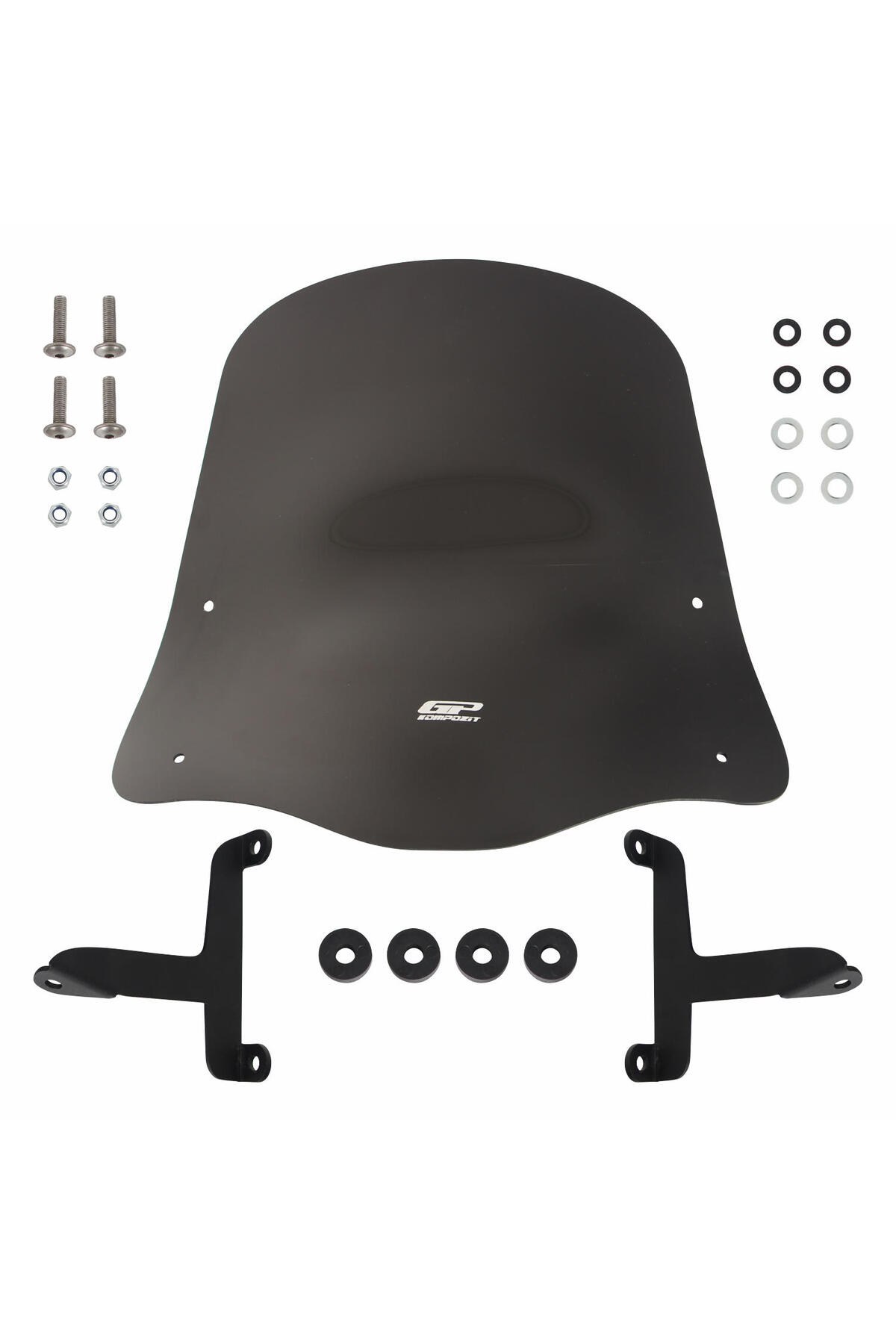 Motosiklet Ön Cam SiperlikScooter Universal Ön Cam Siyah 42 cm
