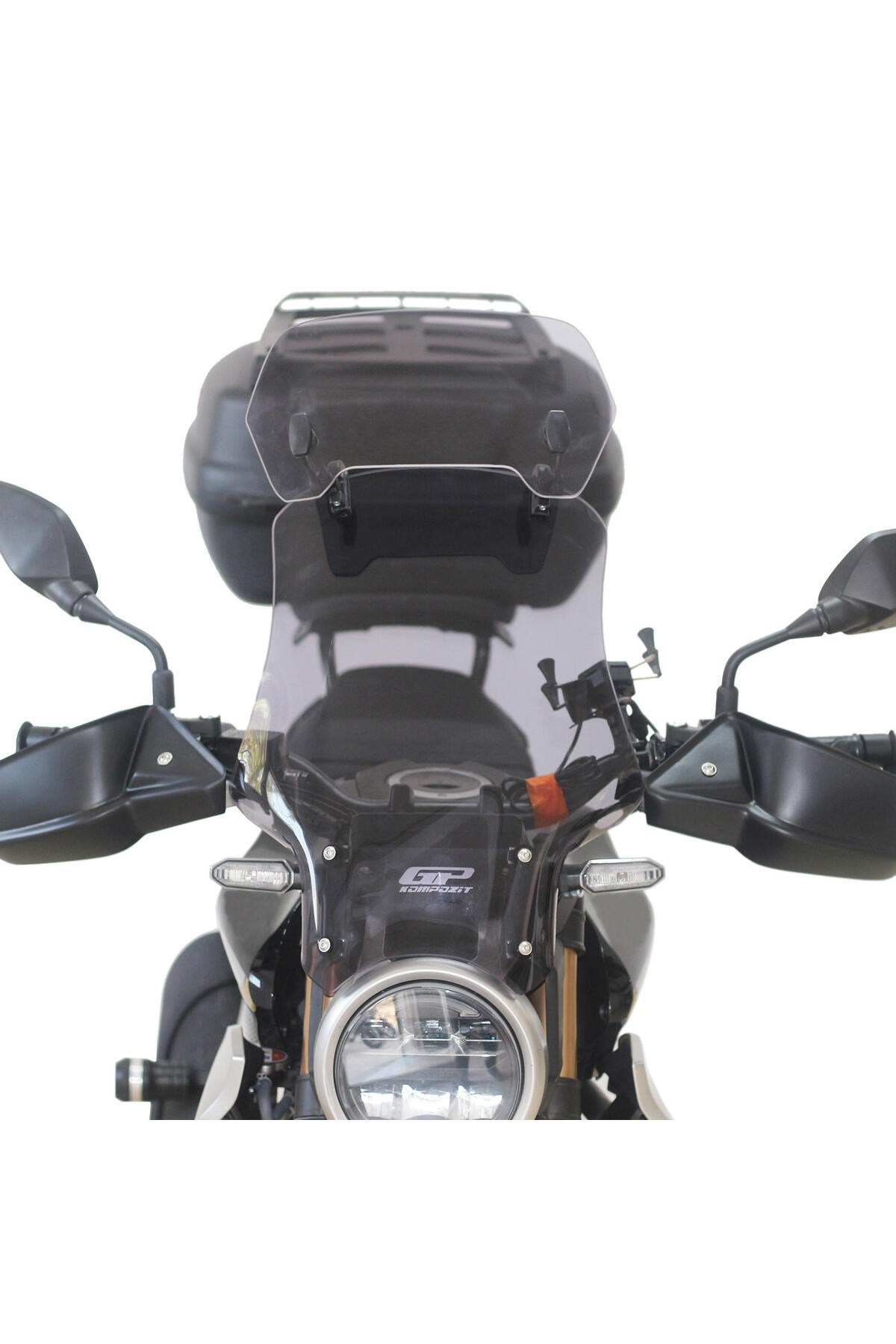 Motosiklet Ön Cam SiperlikUniversal Çift Bağlantılı Asansörlü Deflektör Füme