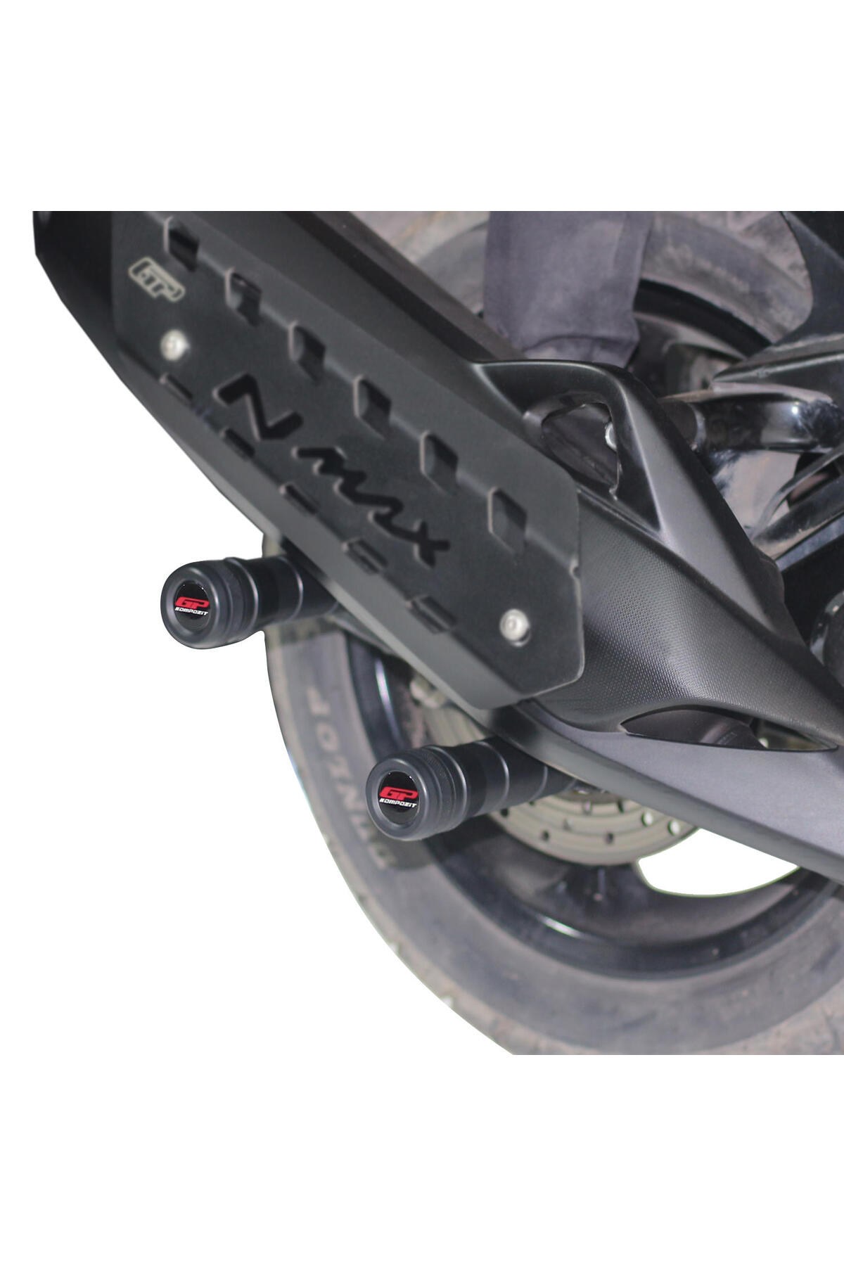 Motosiklet TakozuYamaha NMAX 125 / 155 2015-2025 Uyumlu Egzoz Koruma Takozu Siyah