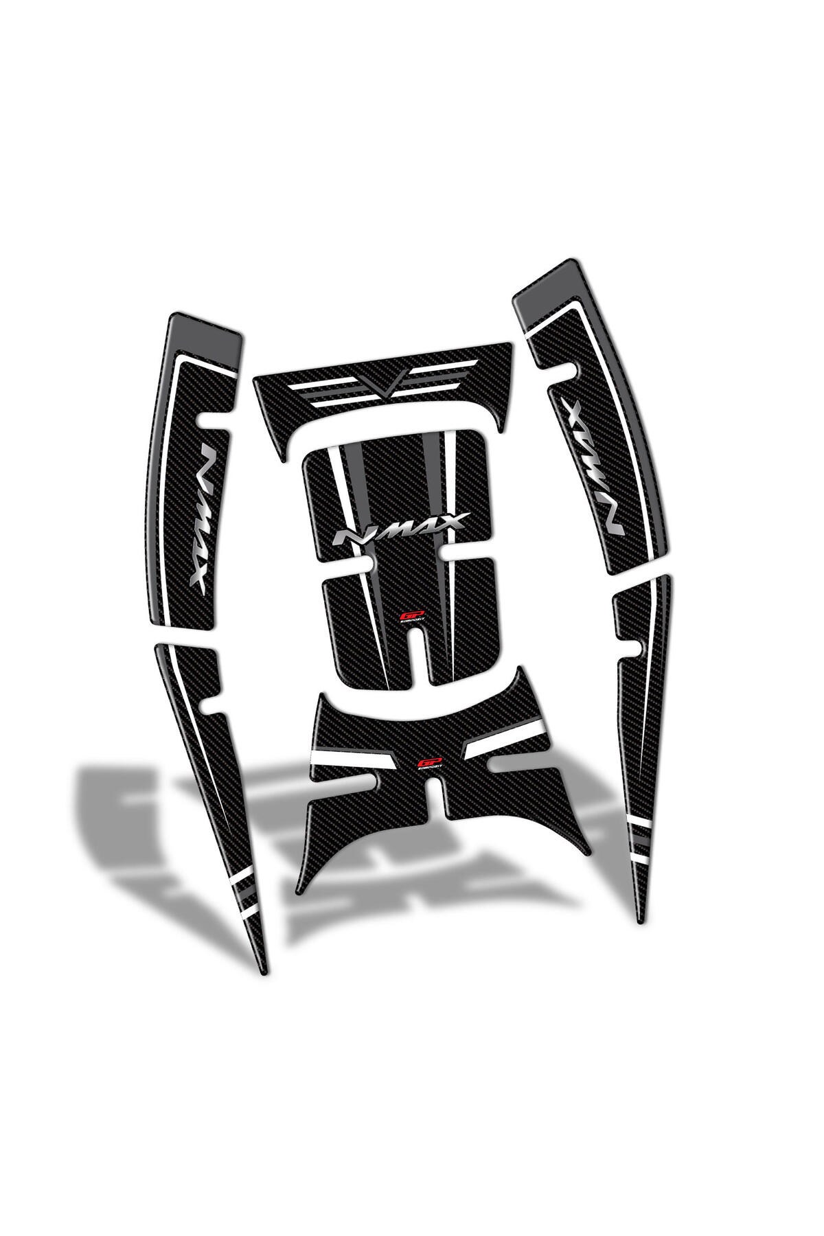 Tankpad & StickerYamaha NMAX 125 / 155 2021-2024 Uyumlu Tank Pad Seti Gri